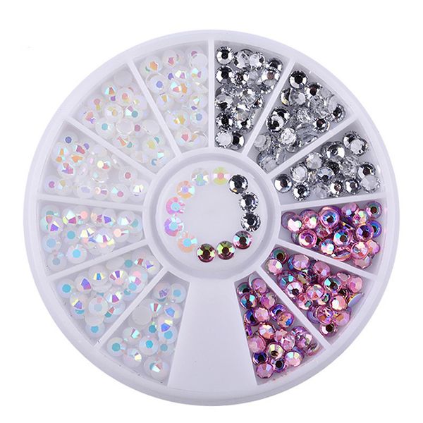 ab colorful nail glitter rhinestones 3d charm pearl beads tips nail art decorations in wheels diy uv gel manicure accessories, Silver;gold
ab colorful nail glitter rhinestones 3d charm pearl beads tips nail art decorations in wheels diy uv gel manicure accessories, Silver;gold