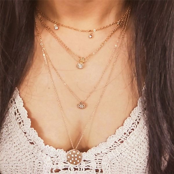 layer sequins chain necklace pendant round coin circle layered clavicle necklace for women, Silver
layer sequins chain necklace pendant round coin circle layered clavicle necklace for women, Silver