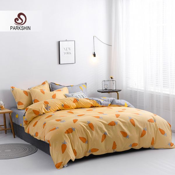parkshin cartoon carrot yellow bedding set double size bedspread flat sheet pillowcase decor home textiles linen bed cover
parkshin cartoon carrot yellow bedding set double size bedspread flat sheet pillowcase decor home textiles linen bed cover