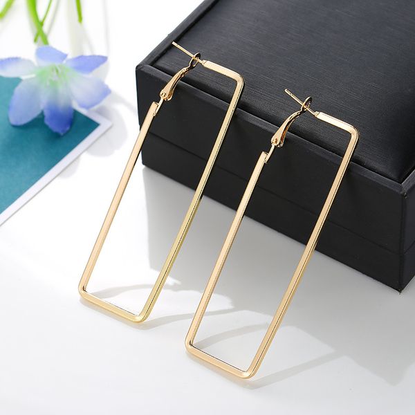 vintage metal hoop earrings for women accessories personality rectangle geometric earrings female fashion jewelry gift, Golden;silver
vintage metal hoop earrings for women accessories personality rectangle geometric earrings female fashion jewelry gift, Golden;silver