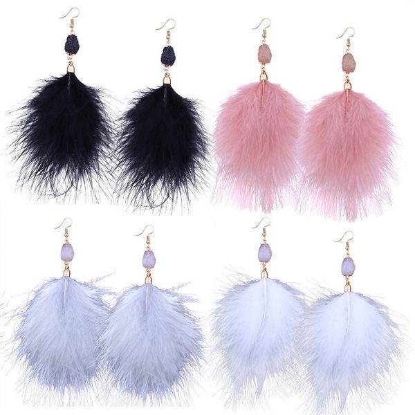 jouval long feather tassel drop earrings women elegant boho summer wedding beach dangle eardrop female bijioux jewelry all match, Silver
jouval long feather tassel drop earrings women elegant boho summer wedding beach dangle eardrop female bijioux jewelry all match, Silver