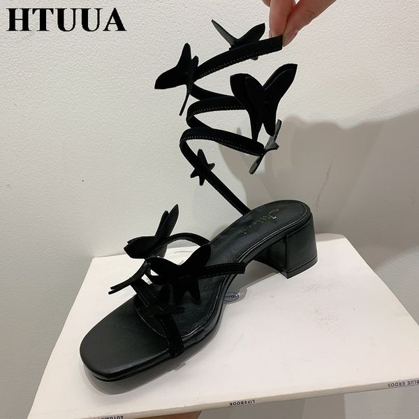 htuua design butterfly ankle strap women sandal summer shoes woman narrow band square heel gladiator sandals sx4103, Black
htuua design butterfly ankle strap women sandal summer shoes woman narrow band square heel gladiator sandals sx4103, Black