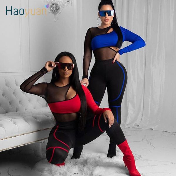 haoyuan two piece set women festival clothing hollow out sheer mesh spliced bodysuit and pants matching sets club outfits, White
haoyuan two piece set women festival clothing hollow out sheer mesh spliced bodysuit and pants matching sets club outfits, White