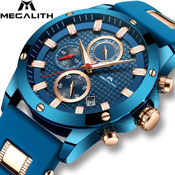 megalith men quartz sports watch with waterproof analogue chronograph rubber strap watches man clock horloges mannen, Slivery;brown
megalith men quartz sports watch with waterproof analogue chronograph rubber strap watches man clock horloges mannen, Slivery;brown