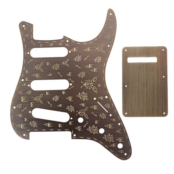aluminum alloy sss pickguard scratch plate with backplate for st electric guitar, bronze
aluminum alloy sss pickguard scratch plate with backplate for st electric guitar, bronze