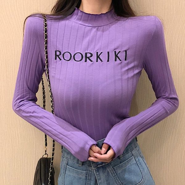 autumn women long sleeve knitting jumper sweater ladies letter embroidery half turtleneck pullover sweaters new, White;black
autumn women long sleeve knitting jumper sweater ladies letter embroidery half turtleneck pullover sweaters new, White;black