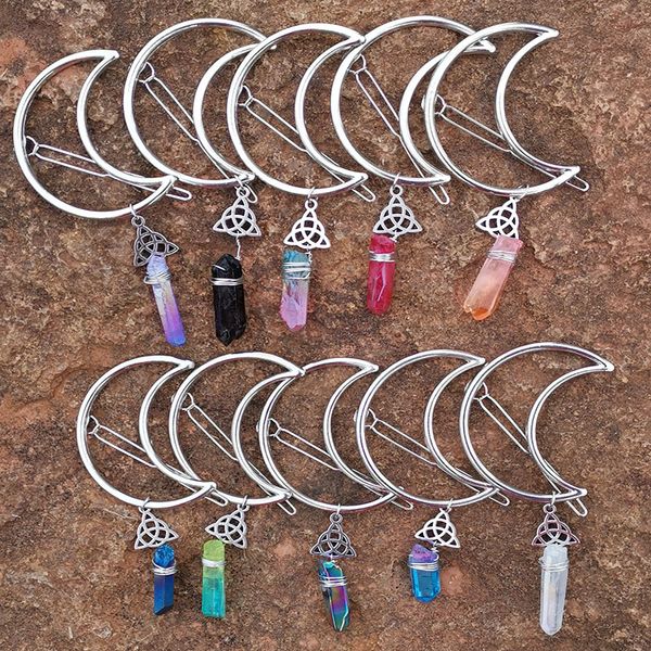 fashion quartz natural crystal women moon celtic pendant hair clips jewelry bridal headpiece, Golden;white
fashion quartz natural crystal women moon celtic pendant hair clips jewelry bridal headpiece, Golden;white