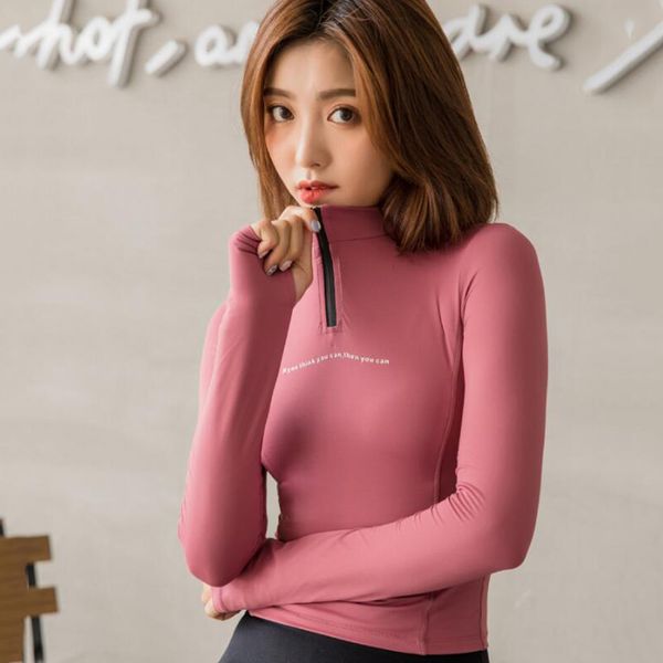 women's yoga sports autumn half zipper long-sleeved fitness clothes quick-drying outdoor training running yoga sport clothes, White;red
women's yoga sports autumn half zipper long-sleeved fitness clothes quick-drying outdoor training running yoga sport clothes, White;red