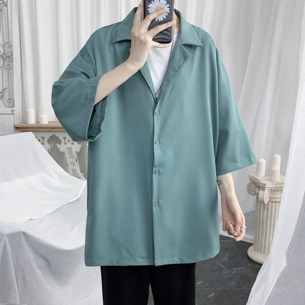 рубашка платья мужская мода общество мужчины рубашка solid color business casual streetwear сыпучие корейский короткими рукавами мужские, White;black
рубашка платья мужская мода общество мужчины рубашка solid color business casual streetwear сыпучие корейский короткими рукавами мужские, White;black