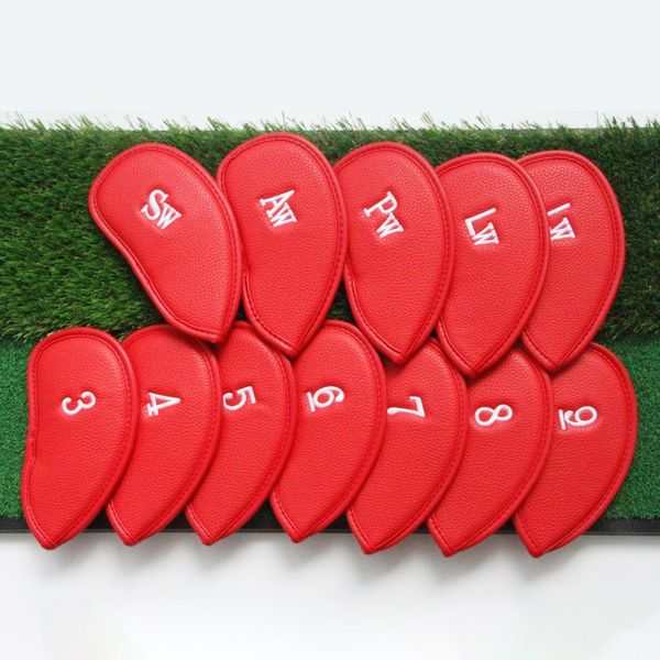 12 pieces golf iron covers thick synthetic leather golf iron head covers protect case fit all brands - waterproof, oversize - choose colors
12 pieces golf iron covers thick synthetic leather golf iron head covers protect case fit all brands - waterproof, oversize - choose colors