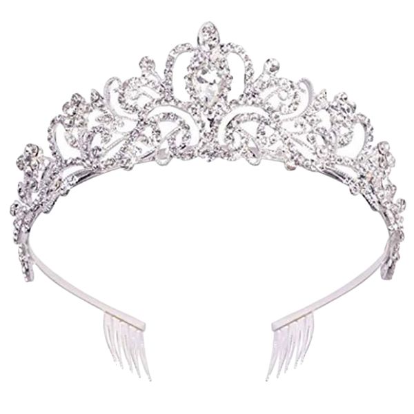 crystal tiara crown headband princess elegant tiara with combs for women young ladies bridal wedding prom birthday party, silver, Golden;white
crystal tiara crown headband princess elegant tiara with combs for women young ladies bridal wedding prom birthday party, silver, Golden;white