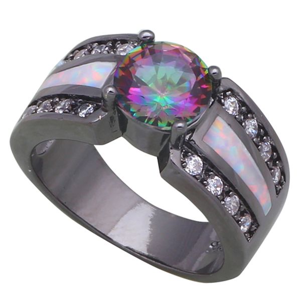 new 2019 gift shiny rainbow mystic cubic zirconia pink opal party women' ring black gun plated jewelry ring size 5 6 7 8 9 r480, Golden;silver
new 2019 gift shiny rainbow mystic cubic zirconia pink opal party women' ring black gun plated jewelry ring size 5 6 7 8 9 r480, Golden;silver