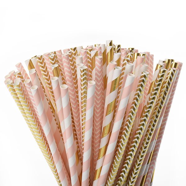 drinking straws paper straw 100 pcs pink straws gold for party supplies birthday wedding decorations and celebrations
drinking straws paper straw 100 pcs pink straws gold for party supplies birthday wedding decorations and celebrations