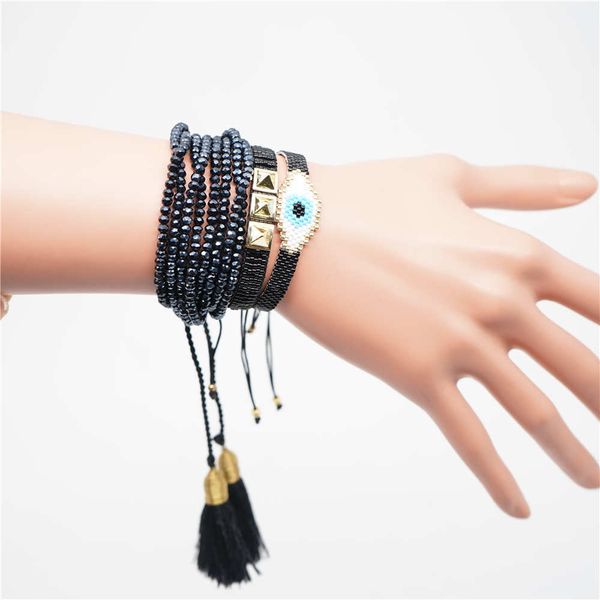 black bracelet woman evil eye jewelry boho designer friends lucky charm bracelet miyuki joyeria shell woman accesoires, Golden;silver
black bracelet woman evil eye jewelry boho designer friends lucky charm bracelet miyuki joyeria shell woman accesoires, Golden;silver