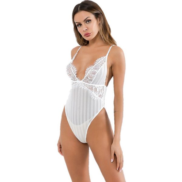 women sleepwear lace perspective backless jumpsuit macacao feminino jumpsuits for women c30110, Black;white
women sleepwear lace perspective backless jumpsuit macacao feminino jumpsuits for women c30110, Black;white