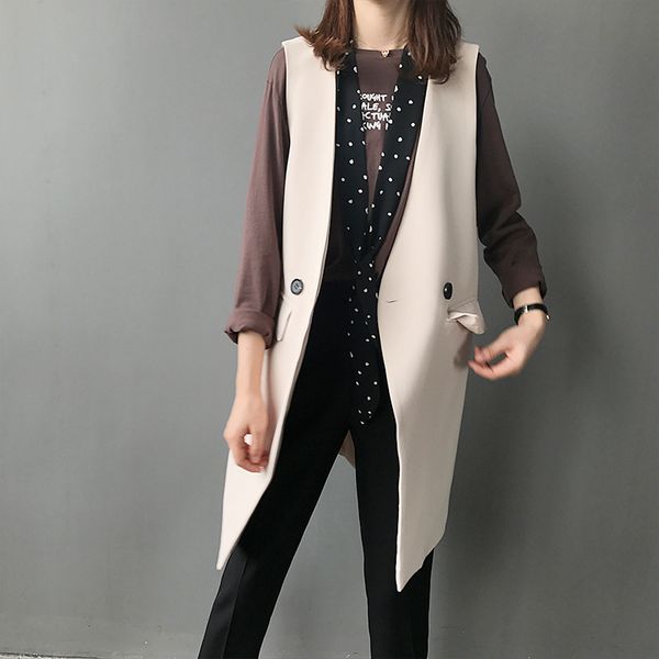 autumn 2019 new long suit armor skinny coat horse clip winter vest plus size women winter vest sleeveless jacket, Black;white
autumn 2019 new long suit armor skinny coat horse clip winter vest plus size women winter vest sleeveless jacket, Black;white