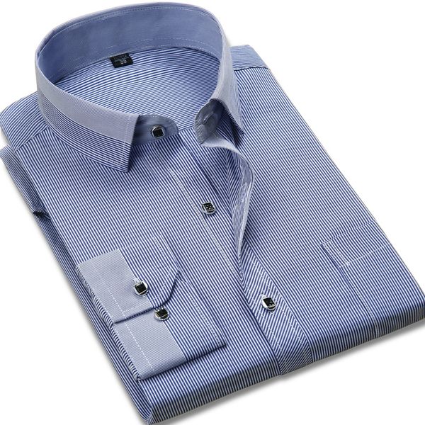 2019 new spring male striped plaid twill long sleeve turndown collar easy care non iron formal men business dress shirts, White;black
2019 new spring male striped plaid twill long sleeve turndown collar easy care non iron formal men business dress shirts, White;black