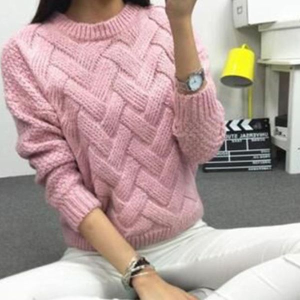 2018 vintage women sweater new fashion o-neck pullover winter knit basic loose female knitwear outerwear c, White;black
2018 vintage women sweater new fashion o-neck pullover winter knit basic loose female knitwear outerwear c, White;black
