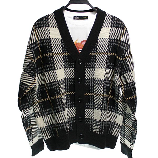 new autumn winter men's sweater plaid cardigan sweater coat s-2xl j843, White;black
new autumn winter men's sweater plaid cardigan sweater coat s-2xl j843, White;black