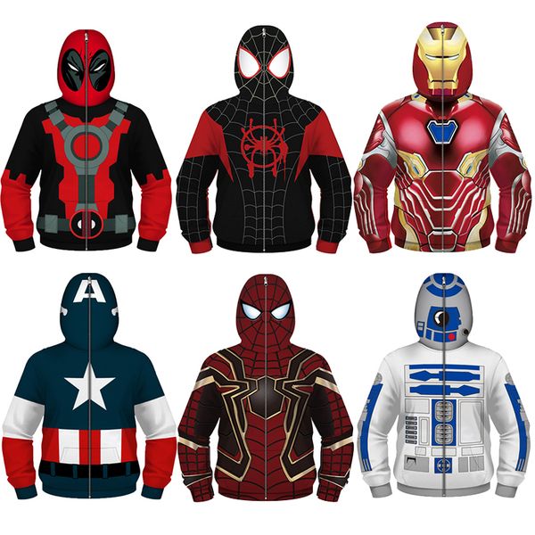 the avengers captain america iron man spiderman teenager boys sweatshirt hooded boys masked coats spring autumn children jacket, Blue;gray
the avengers captain america iron man spiderman teenager boys sweatshirt hooded boys masked coats spring autumn children jacket, Blue;gray