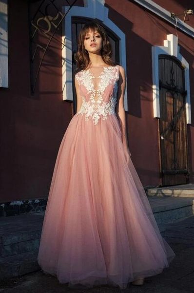 2020 new a line bateau pink tulle long prom dresses applique formal gowns red carpet celebrity elie saab dresses evening gowns, Black;red
2020 new a line bateau pink tulle long prom dresses applique formal gowns red carpet celebrity elie saab dresses evening gowns, Black;red