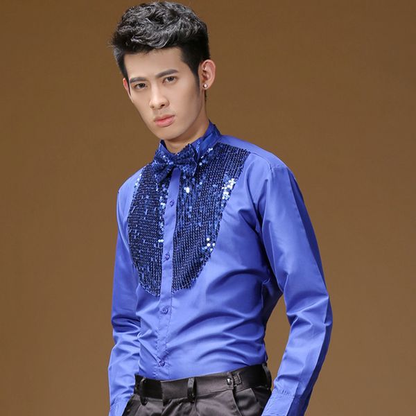 stage performance clothing shirts men's shirts long-sleeved youth theatrical sequins groomsman dance clothes shirt, White;black
stage performance clothing shirts men's shirts long-sleeved youth theatrical sequins groomsman dance clothes shirt, White;black
