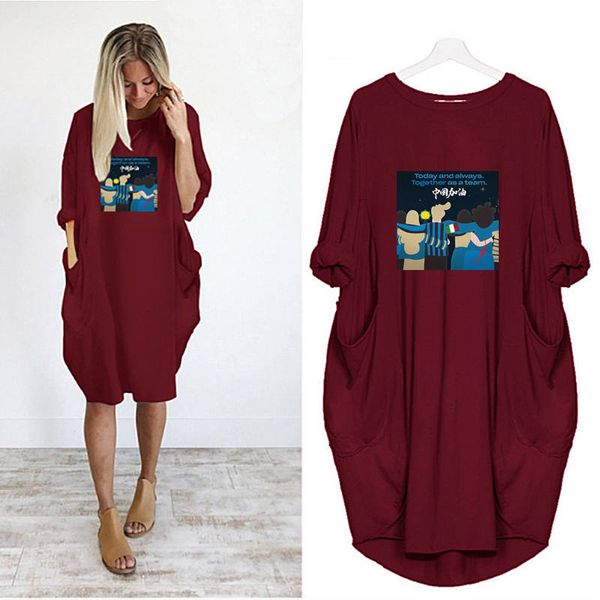 women designer shirts long skirt summer brand t shirts loose breathable dress pocket luxury lettters printed short sleeves lady a23, White
women designer shirts long skirt summer brand t shirts loose breathable dress pocket luxury lettters printed short sleeves lady a23, White