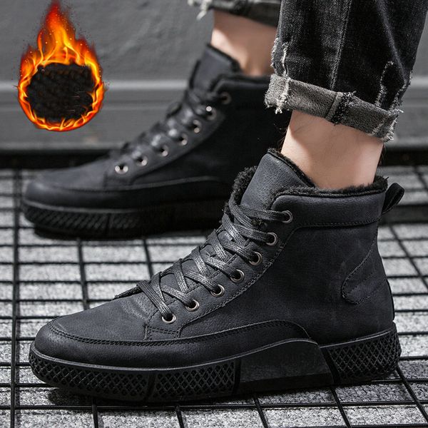 men sneakers tenis zapatos hombre vintage fashion men casual sneaker shoes winter snow with fur warm shoes a22-26, Black
men sneakers tenis zapatos hombre vintage fashion men casual sneaker shoes winter snow with fur warm shoes a22-26, Black