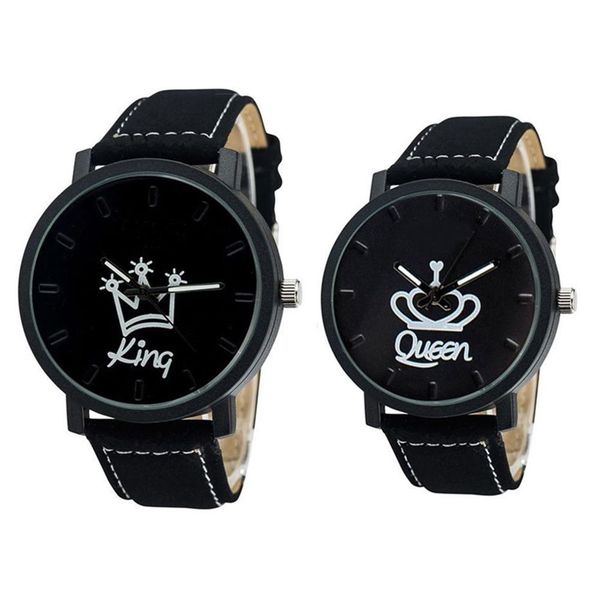 couple queen king crown fuax leather quartz analog wrist watch chronograph 2017 wom, Slivery;brown
couple queen king crown fuax leather quartz analog wrist watch chronograph 2017 wom, Slivery;brown