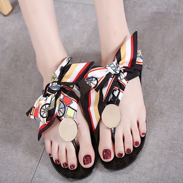 flip flops summer jelly shoes designer women sandals color ribbon bowknot slippers casual transparent beach flat flip flops, Black
flip flops summer jelly shoes designer women sandals color ribbon bowknot slippers casual transparent beach flat flip flops, Black