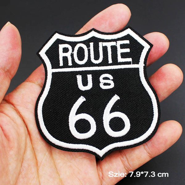 fashion size 7.9*7.3 cm route 66 patches iron stickers stripe on clothing badges embroidered applique for clothes, Black
fashion size 7.9*7.3 cm route 66 patches iron stickers stripe on clothing badges embroidered applique for clothes, Black