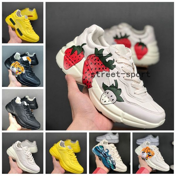 2019 rhyton кожаные кроссовки на платформе мужские дизайнерские туфли с клубничной волной во рту тигровый принт роскошные винтажные повседне, White;red
2019 rhyton кожаные кроссовки на платформе мужские дизайнерские туфли с клубничной волной во рту тигровый принт роскошные винтажные повседне, White;red