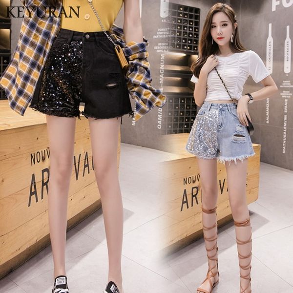 summer new arrival women high waist solid color denim hole sequined spliced casual loose shorts jeans woman burr wide leg shorts, White;black
summer new arrival women high waist solid color denim hole sequined spliced casual loose shorts jeans woman burr wide leg shorts, White;black