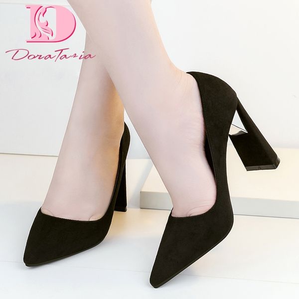 doratasia high heels shoes woman pointed toe spring women shoes slip on elegant office lady pumps female, Black
doratasia high heels shoes woman pointed toe spring women shoes slip on elegant office lady pumps female, Black