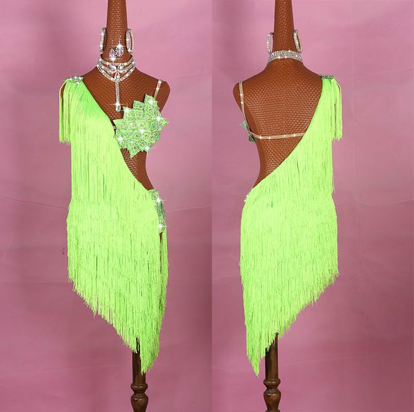 latin dancing dresses for ladies fluorescent green color tassel latin dress women professional ballroom skirts, Black;red
latin dancing dresses for ladies fluorescent green color tassel latin dress women professional ballroom skirts, Black;red