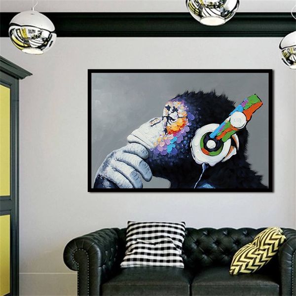 наушники музыка обезьяны wall art pictures для living room home decor расписанную hd печать картины маслом на холсте 200117
наушники музыка обезьяны wall art pictures для living room home decor расписанную hd печать картины маслом на холсте 200117
