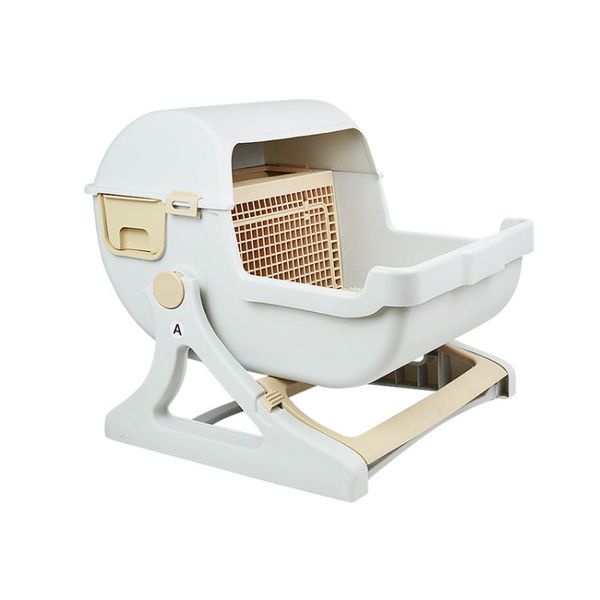cat sandbox semi-automatic toilet large semi-closed deodorizing pet dung pot no shovel
cat sandbox semi-automatic toilet large semi-closed deodorizing pet dung pot no shovel