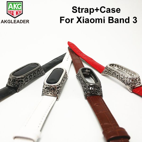 for band 3 straps retro genuine leather watch band strap replacement wristband with metal case for miband 3, Black;brown
for band 3 straps retro genuine leather watch band strap replacement wristband with metal case for miband 3, Black;brown