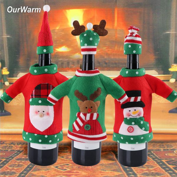 ourwarm 12pcs christmas red wine bottle cover happy new year products for home christmas gift holders dinner table decorations
ourwarm 12pcs christmas red wine bottle cover happy new year products for home christmas gift holders dinner table decorations