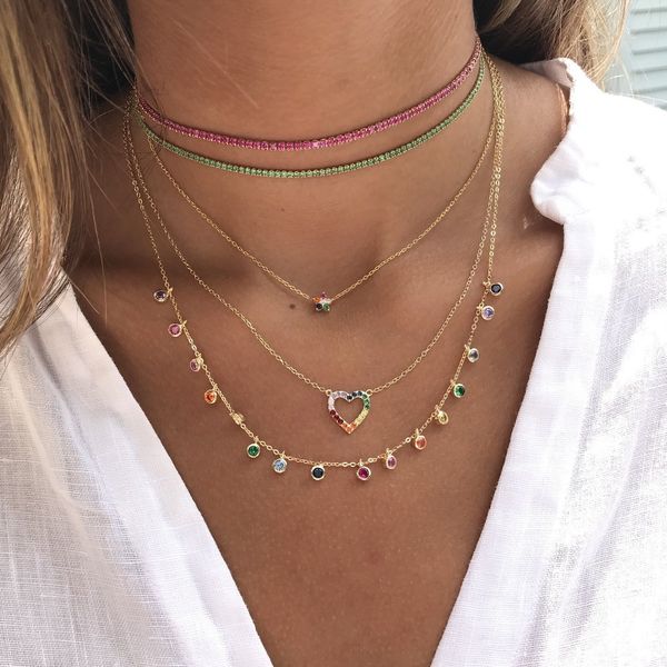 rainbow cz simple cz charm delicate women girls jewelry 925 sterling silver statement fine silver charm choker necklaces classic t190620
rainbow cz simple cz charm delicate women girls jewelry 925 sterling silver statement fine silver charm choker necklaces classic t190620