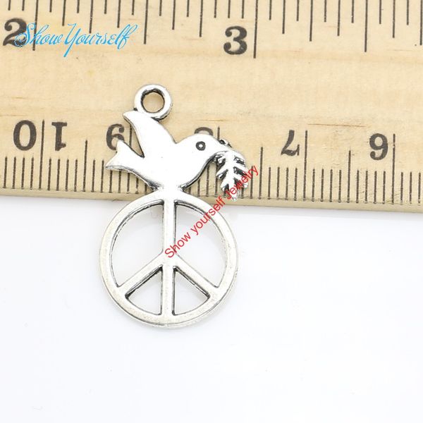 wholesale-antique silver plated dove peace sign charm pendants necklace bracelets for jewelry making diy handmade craft 28x16mm, Bronze;silver
wholesale-antique silver plated dove peace sign charm pendants necklace bracelets for jewelry making diy handmade craft 28x16mm, Bronze;silver