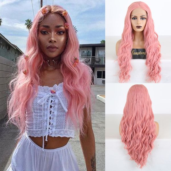 rongduoyi розовые волнистые волосы синтетические кружевные передние парики для женщин длинные термостойкие волокна волос кружевной парик бок, Black
rongduoyi розовые волнистые волосы синтетические кружевные передние парики для женщин длинные термостойкие волокна волос кружевной парик бок, Black