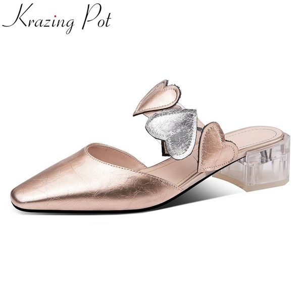 krazing pot large size limited customization natural leather slip on mules love decorations sweet girls dating sandals women l71, Black
krazing pot large size limited customization natural leather slip on mules love decorations sweet girls dating sandals women l71, Black