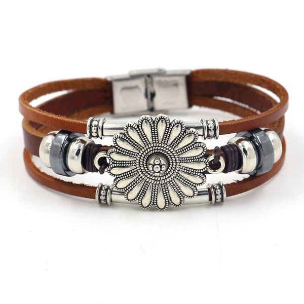 leaf punk hamsa hand brown wristband retro stainless steel vintage men leather bracelets cuff bangle male party jewelry gift, White
leaf punk hamsa hand brown wristband retro stainless steel vintage men leather bracelets cuff bangle male party jewelry gift, White
