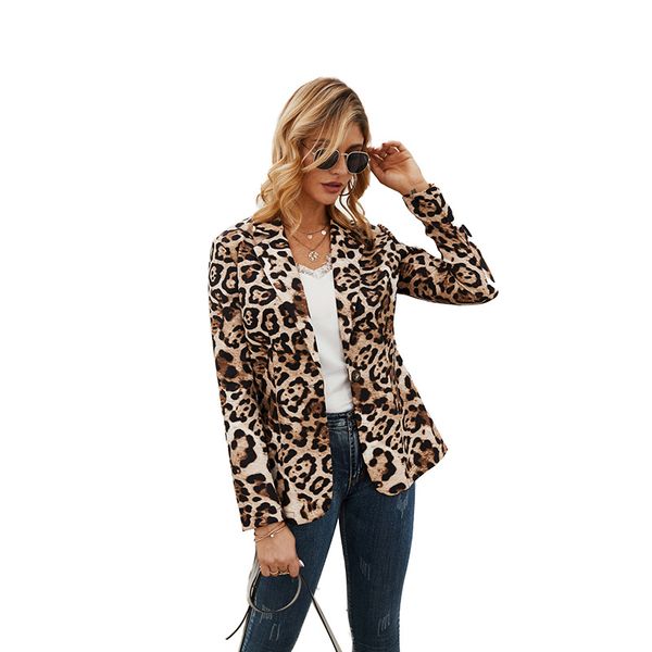 office lady work coat single button women clothing 2020 women fashion notched blazer jacket leopard print suit spring outerwear, White;black
office lady work coat single button women clothing 2020 women fashion notched blazer jacket leopard print suit spring outerwear, White;black