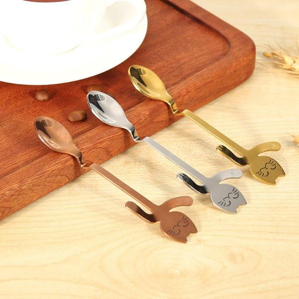 stainless steel cute cat spoon creative hanging coffee milk stirring spoons dessert teaspoon tableware kitchen accessories
stainless steel cute cat spoon creative hanging coffee milk stirring spoons dessert teaspoon tableware kitchen accessories