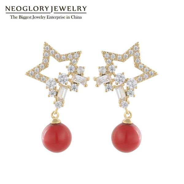 neoglory christmas red shell pearl & cz fancy star dangle earrings for women personality lucky red beads drop earrings gifts, Silver
neoglory christmas red shell pearl & cz fancy star dangle earrings for women personality lucky red beads drop earrings gifts, Silver