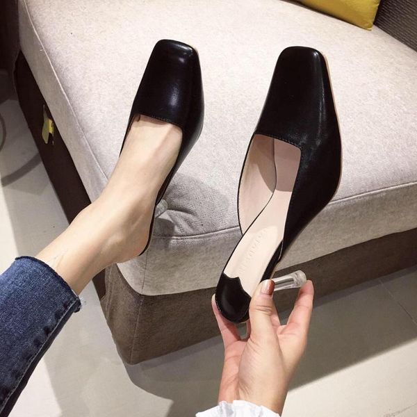 flat shoes female slippers women summer lady slides pantofle cover toe fashion girl 2020 luxury rubber basic sewing hoof heels, Black