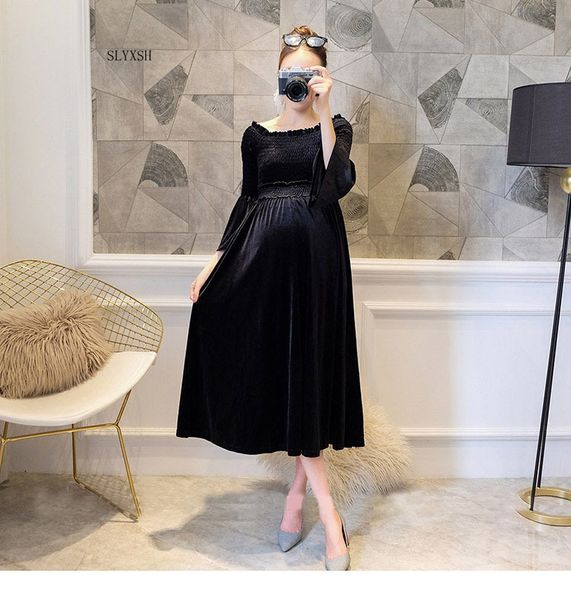 autumn winter new gold velvet pregnant women dress knitted maternity dress elegant long for pregnant women maternity, White
autumn winter new gold velvet pregnant women dress knitted maternity dress elegant long for pregnant women maternity, White