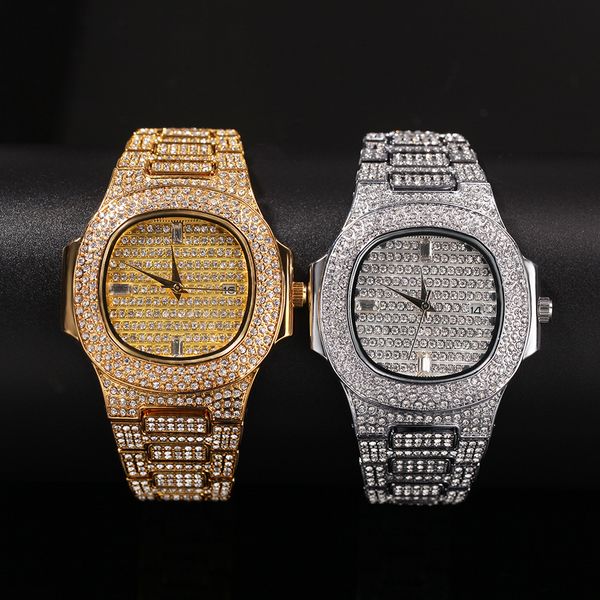 european american high end hip hop fashion luxury designer watches for men women encrusted full diamonds calendar quartz, Slivery;brown
european american high end hip hop fashion luxury designer watches for men women encrusted full diamonds calendar quartz, Slivery;brown